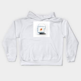 Goldfish in a bowl, illustration (F011/3255) Kids Hoodie